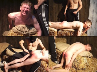 Plowboy 23 y.o. Hand and Belt spanking in the barn